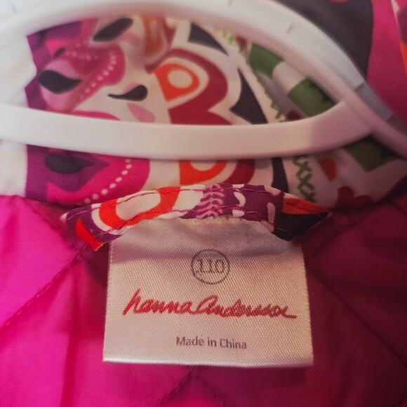 Hanna Anderson Beautiful Floral Pasley Multi Color GIRLS Winter Jacket Size 5 - Picture 6 of 8